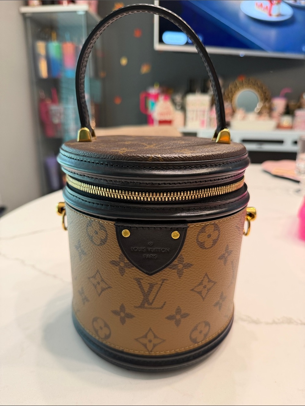 Louis Vuitton reverse Monogram Cannes Bag - Brown and Black